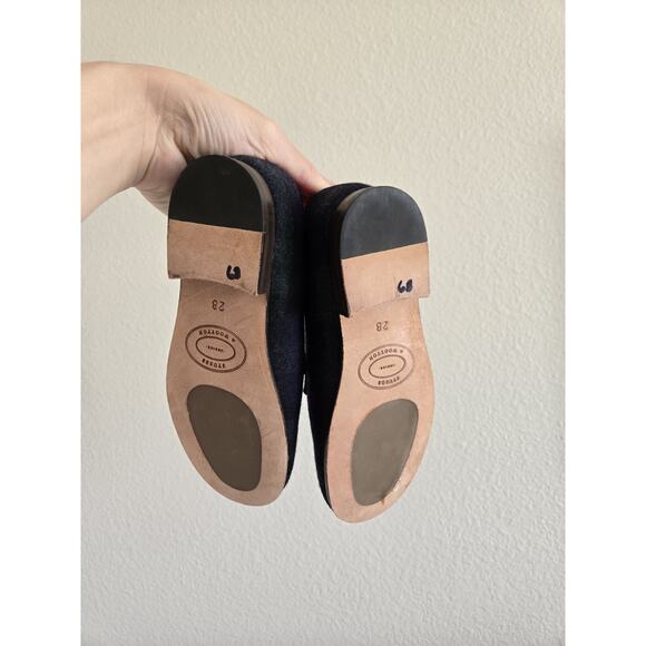 Size 28 US 8c Stubbs & Wooten Velvet Blue Green Plaid Slippers - Picture 3 of 5